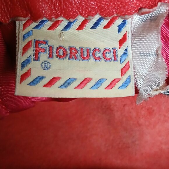 Fiorucci 1980 Vintage Red Leather Fringe Safety Jeans * Edgy Western  * Sz 28 - Picture 6 of 14